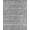 2 ft. x 3 ft. Blue Grey Chevron Coastal Boho Style Indoor Outdoor Area Rug