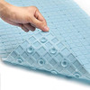 40" Light Blue Geometric Tiles Non Slip Bathtub Mat