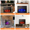 25 inch 3 Flame Colors Recessed Electric Heater