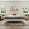 King Size Solid Hardwood Victorian Style White Platform Bed