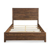 FarmHome Walnut Solid Pine Platform Bed in Queen Size