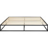 King size 10-inch Low Profile Modern Metal Wood Slat Platform Bed Frame
