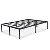 Queen 18-inch High Rise Heavy Duty Black Metal Platform Bed Frame