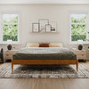 King size Solid Hardwood Platform Bed Frame in Natural Wood Finish
