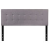 Queen size Modern Light Grey Fabric Upholstered Panel Headboard