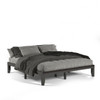 14 Inch Modern Rubberwood Chocolate Platform Bed in King Size