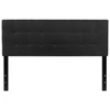 Queen size Modern Black Fabric Upholstered Panel Headboard
