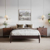 King Size Solid Hardwood Victorian Style Espresso Platform Bed