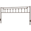 King Size Victorian Farmhouse Metal Headboard in Vintage Brown Finish