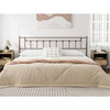 King Size Victorian Farmhouse Metal Headboard in Vintage Brown Finish