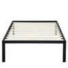 Twin Size Heavy Duty Metal Platform Bed Frame with Wooden Slats