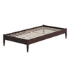 Twin Size Solid Hardwood Victorian Style Espresso Platform Bed