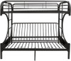 Black Twin Over Full Contemporary Metal Bunk Bed