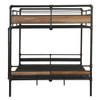 83" X 65" X 68" Sandy Black  Dark Bronze Handbrushed Queen Over Queen Bunk Bed