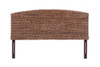 Brown Natural and Rustic Woven Banana Leaf Curved King Size Headboard