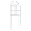 Over Toilet Bathroom Space Saving Storage Shelving Unit in White Metal Finish