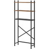 Industrial Metal Wood Style Over the Toilet Freestanding Storage Shelving Unit