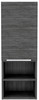 32" Smoky Gray Oak Accent Cabinet With Three Shelves