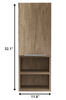 12" Wood Brown Standard Accent Cabinet With Four Shelves