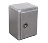 18" Silver Aluminum Standard Accent Cabinet With One Shelf