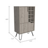 Light Gray Bar Cabinet with Two Door Panels