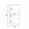 16" Light Oak And White Wall Mounted Cabinet With Three Shelves