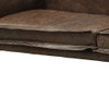 71" Chocolate And Silver Top Grain Leather Loveseat