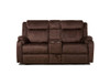 70" Dark Brown Manual Reclining Loveseat With Storage