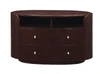 47" Dark Brown Cabinet Enclosed Storage TV Stand