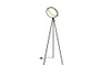 60" Black LED Tripod Floor Lamp With Black Metal Novelty Shade