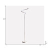 51" White LED Novelty Curvy Spiral Floor Lamp