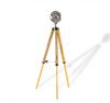 35" Distressed Tripod Floor Lamp With Cone