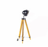 35" Distressed Tripod Floor Lamp With Cone