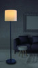 60" Traditional Shaped Floor Lamp With White Drum Shade