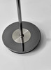 Modern Black Nickel Thick Pole Torchiere Floor Lamp