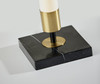 30" Black Marble Metal Standard Table Lamp