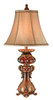 Antique Inspired Table Lamp with Linen Lamp Shade