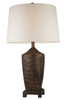Fantastic Rustic Ribbed Bronze Table Lamp