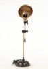 20" Black Metal Adjustable Desk Table Lamp With Gold Bowl Shade