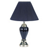 27" Black and Gold Ceramic Urn Table Lamp With Black Empire Shade