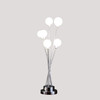 28" Silver Chrome Six Light Globe Desk or Table Lamp