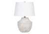 20" Cream Concrete Urn Table Lamp With Cream Empire Shade