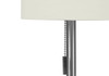 Set of Two 17" Silver Metal Candlestick USB Table Lamps With Ivory Drum Shade