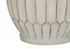 24" Cream Geometric Table Lamp With Cream Drum Shade