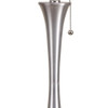28" Silver Metal Bedside Table Lamp With White Shade