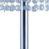 26" Silver Glam Two Tier Chandelier USB Table Lamp