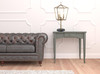 30" Black Iron Three Light Bedside Table Lamp