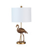 26" Antiqued Gold Resin Flamingo Table Lamp