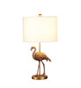 26" Antiqued Gold Resin Flamingo Table Lamp