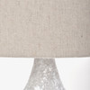 31" Gray Lamp Base LED With Beige Shade